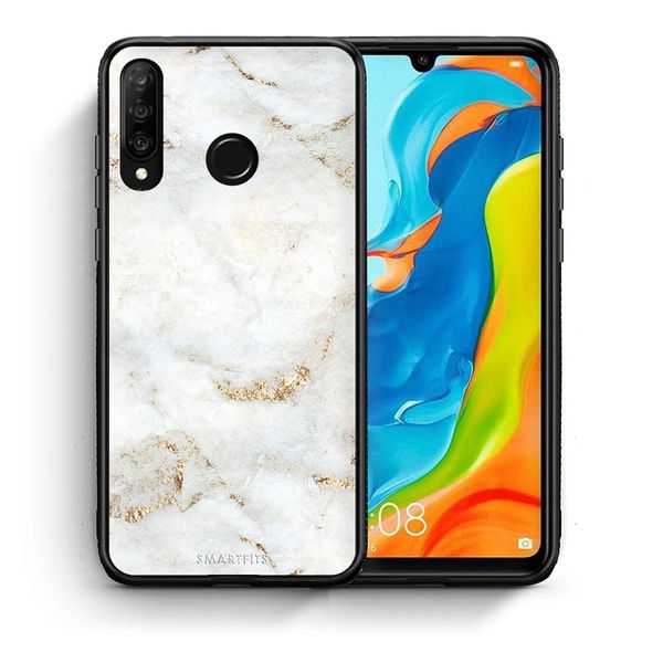 Smartfits Smartfits White Gold Marble - Huawei P30 Lite θήκη