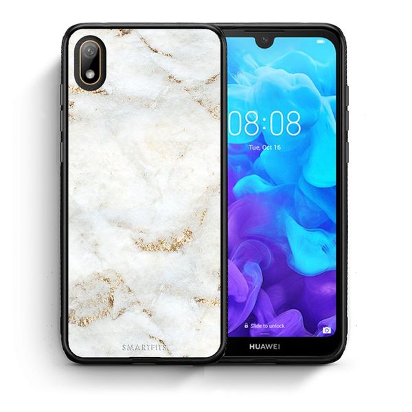 Smartfits Smartfits White Gold Marble - Huawei Y5 2019 θήκη