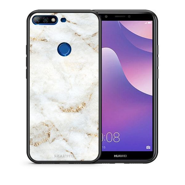 Smartfits Smartfits White Gold Marble - Huawei Y7 2018/Honor 7C θήκη