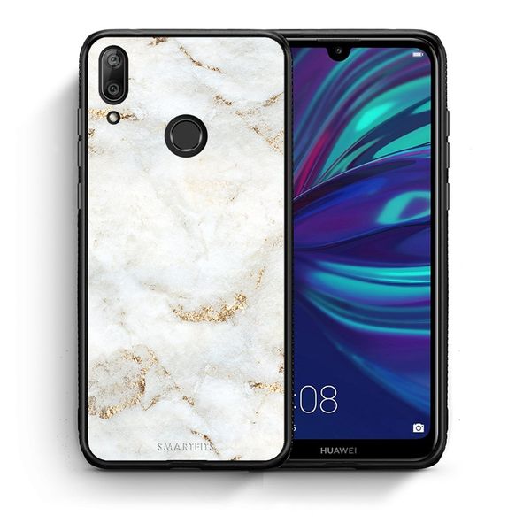 Smartfits Smartfits White Gold Marble - Huawei Y7 2019/Y7 Prime 2019 θήκη