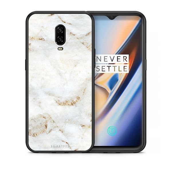 Smartfits Smartfits White Gold Marble - OnePlus 6T θήκη