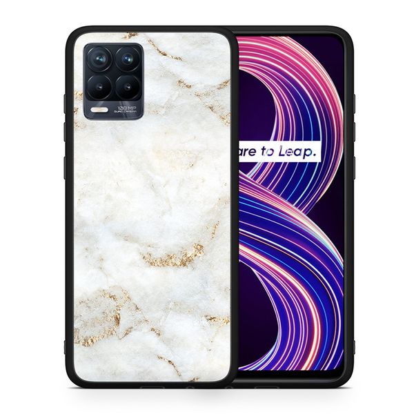 Smartfits Smartfits White Gold Marble - Realme 8/8 Pro θήκη