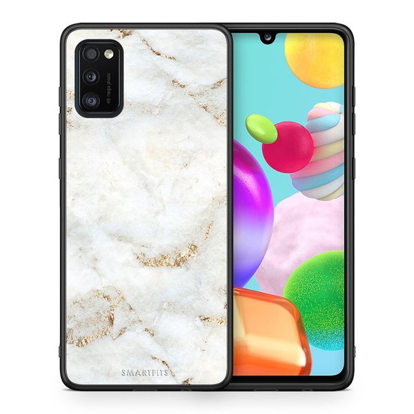 Smartfits Smartfits White Gold Marble - Samsung A41 θήκη