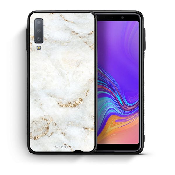 Smartfits Smartfits White Gold Marble - Samsung A7 2018 θήκη