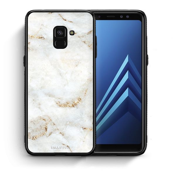 Smartfits Smartfits White Gold Marble - Samsung A8 θήκη