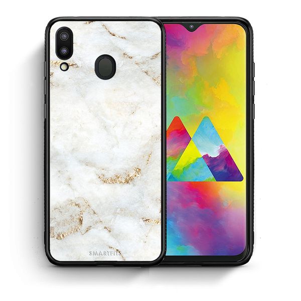 Smartfits Smartfits White Gold Marble - Samsung M20 θήκη