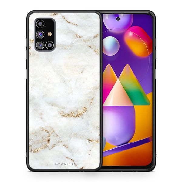 Smartfits Smartfits White Gold Marble - Samsung M31s θήκη