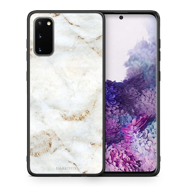 Smartfits Smartfits White Gold Marble - Samsung S20 θήκη