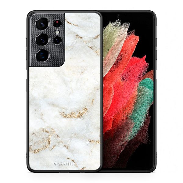 Smartfits Smartfits White Gold Marble - Samsung S21 Ultra θήκη