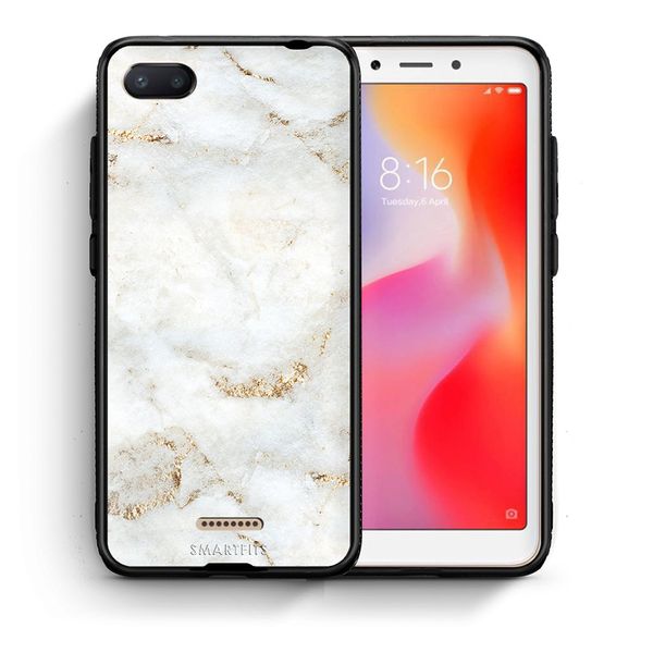 Smartfits Smartfits White Gold Marble - Xiaomi Redmi 6A θήκη