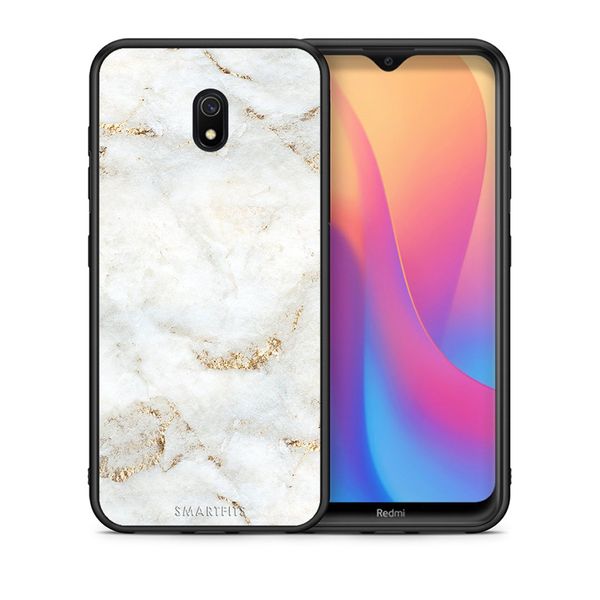 Smartfits Smartfits White Gold Marble - Xiaomi Redmi 8A θήκη