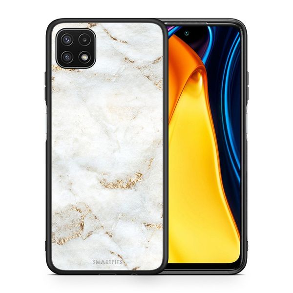 Smartfits White Gold Marble - Samsung A22 5G θήκη