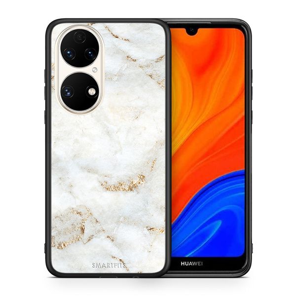 Smartfits Smartfits White Gold Marble - Huawei P50 θήκη