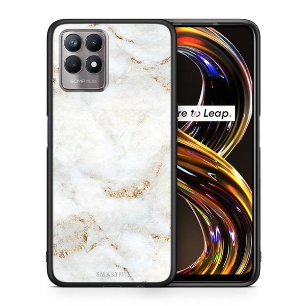 Smartfits Smartfits White Gold Marble - Realme 8i θήκη