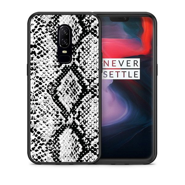 Smartfits Smartfits Animal White Snake - OnePlus 6 θήκη