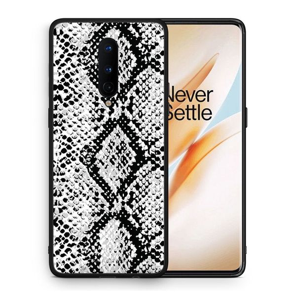 Smartfits Smartfits Animal White Snake - OnePlus 8 θήκη