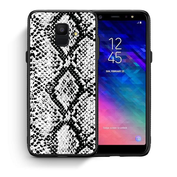 Smartfits Smartfits Animal White Snake - Samsung A6 2018 θήκη