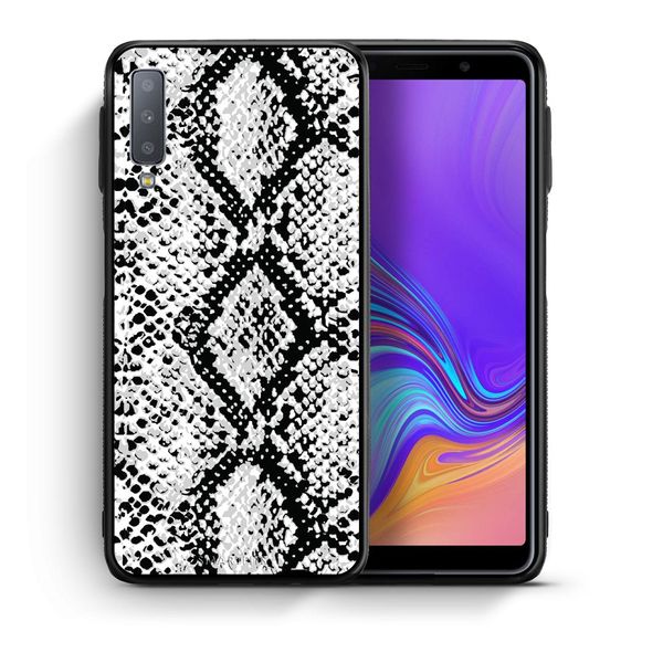 Smartfits Smartfits Animal White Snake - Samsung A7 2018 θήκη