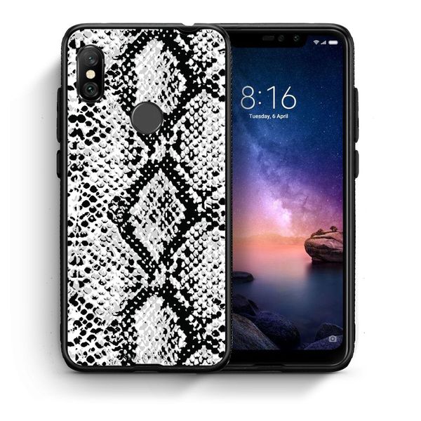 Smartfits Smartfits Animal White Snake - Xiaomi Redmi Note 6 Pro θήκη Θήκη Κινητού