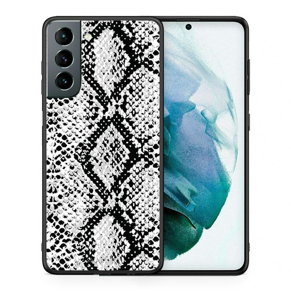 Smartfits Smartfits Animal White Snake - Samsung S21 θήκη Θήκη Κινητού