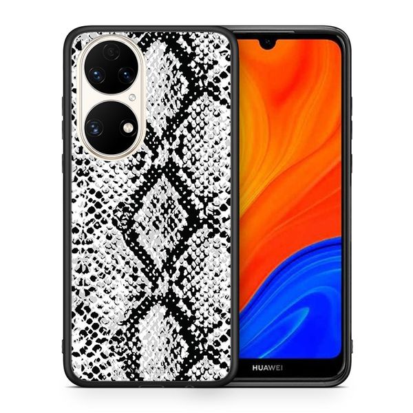 Smartfits Smartfits Animal White Snake - Huawei P50 θήκη Θήκη Κινητού