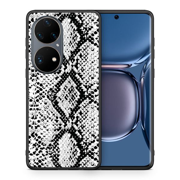 Smartfits Smartfits Animal White Snake - Huawei P50 Pro θήκη Θήκη Κινητού