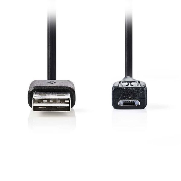 Nedis CCGP60570BK02 USB 2.0 Cable, Micro B Male - A Female, 0.2m, Black Καλώδιο
