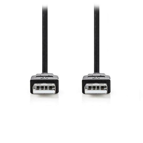 Nedis CCGP60000BK50 USB 2.0 Cable A Male-A Male,5.0 m Black Καλώδιο