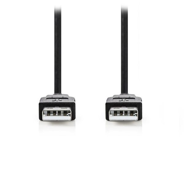 Nedis CCGP60000BK10 USB 2.0 Cable A Male-A Male,1.0 m Black Καλώδιο
