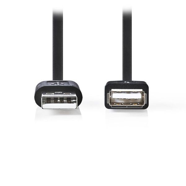 Nedis CCGP60010BK10 USB 2.0 Cable A Male-A Female 1.0m Black Καλώδιο