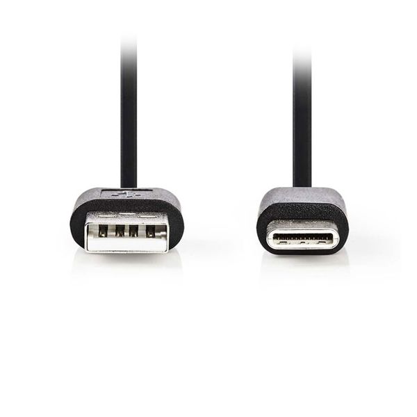 Nedis CCGP60600BK01 USB 2.0 Cable Type-C Male-A Male 0.1m Black Καλώδιο