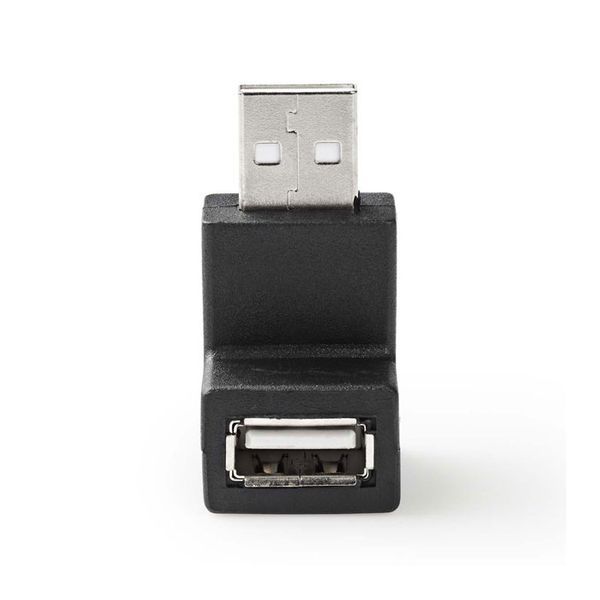 Nedis CCGP60930BK USB 2.0 Adapter A Male - A Female 90° Angled Black Αντάπτορας