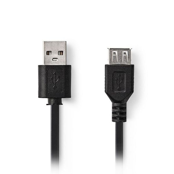 Nedis CCGT60010BK20 USB 2.0 Cable A Male - USB A Female 2.0 m Black Καλώδιο