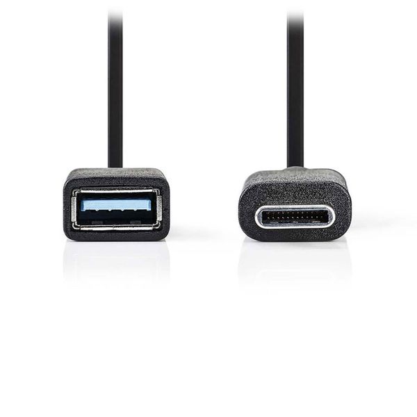 Nedis CCGP61710BK02 USB 3.0 Cable Type-C Male - A Female 0.15m Black Καλώδιο