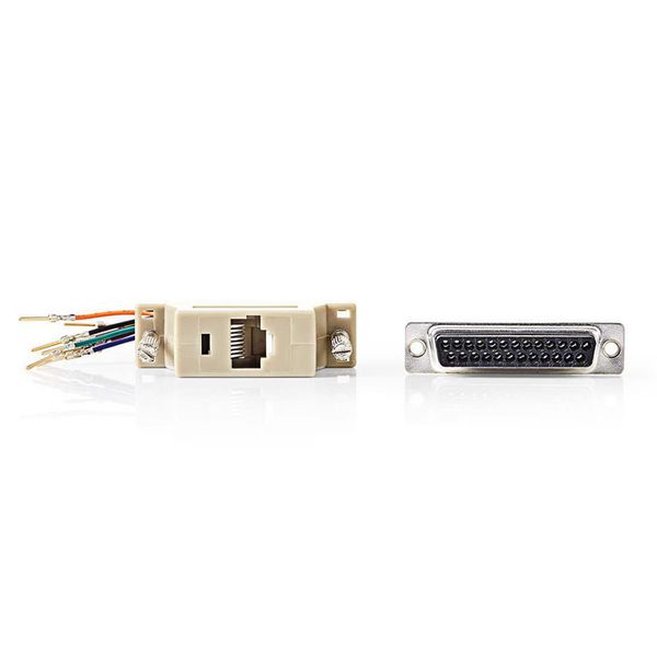 Nedis CCGP52822IV D-Sub Adapter D-Sub 25-Pin Male - RJ45 (8P8C) Female Ivory Αντάπτορας