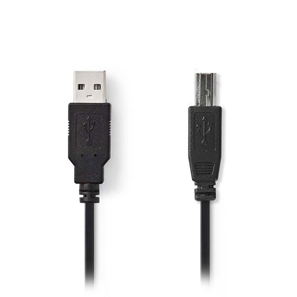 NEDIS CCGT60100BK20 USB 2.0 CABLE A MALE – USB-B MALE 2M BLACK