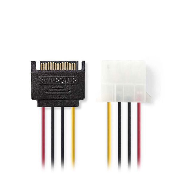 Nedis CCGP73530VA015 Internal Power Cable SATA 15-pin Male - Molex Female 0.15m Various Αντάπτορας