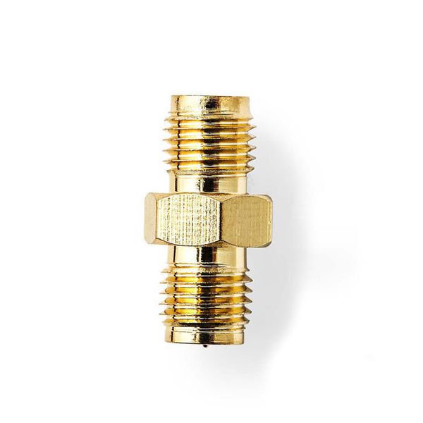 Nedis CSGP02113GD SMA Adapter SMA Female (Reverse Polarity) - SMA Female 2 pieces Gold Αντάπτορας
