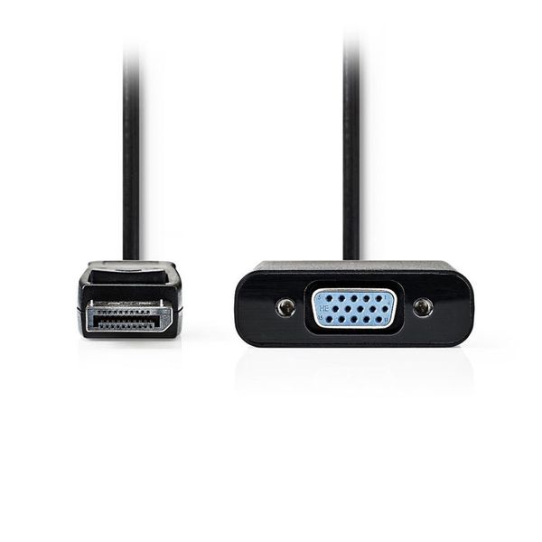 Nedis Nedis CCGP37351BK02 DisplayPort - VGA Cable DisplayPort Male - VGA Female 0.2 m Black Καλώδιο