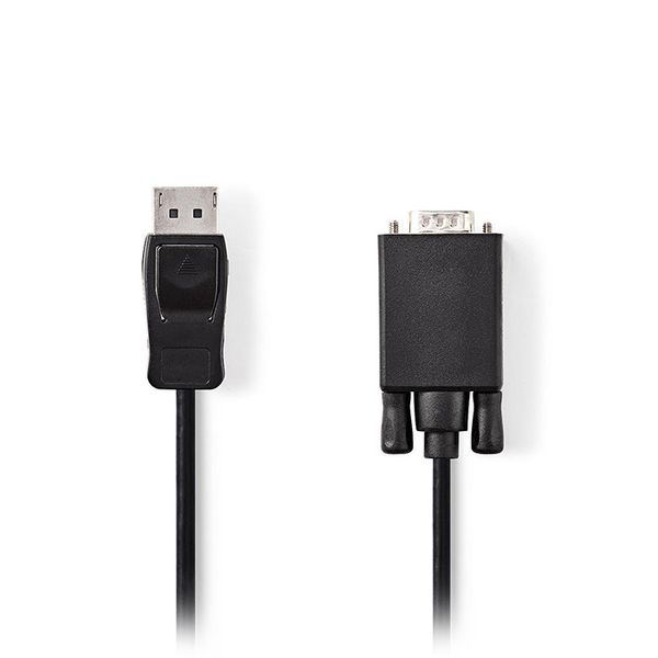 Nedis CCGP37301BK10 VGA Cable DisplayPort Male VGA Male Maximum resolution: 1080p 1.00m Black Bliste Καλώδιο