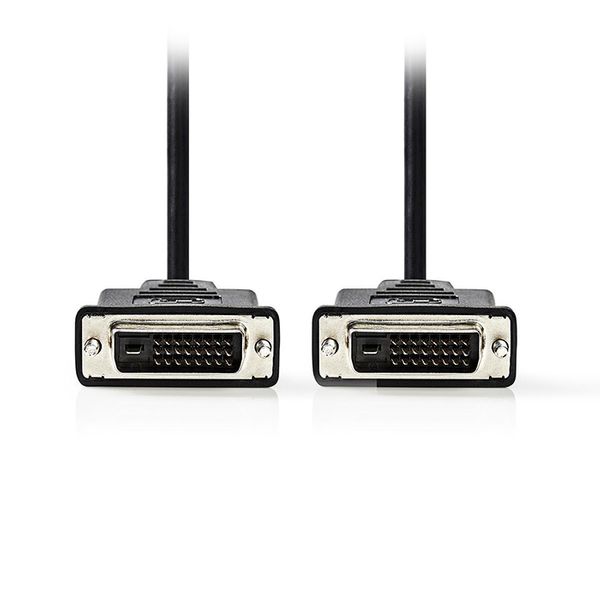 Nedis CCGP32001BK100 DVI Cable DVI-D 24+1-Pin Male DVI-D 24+1-Pin Male 2560x1600 Nickel Plated 10m Καλώδιο