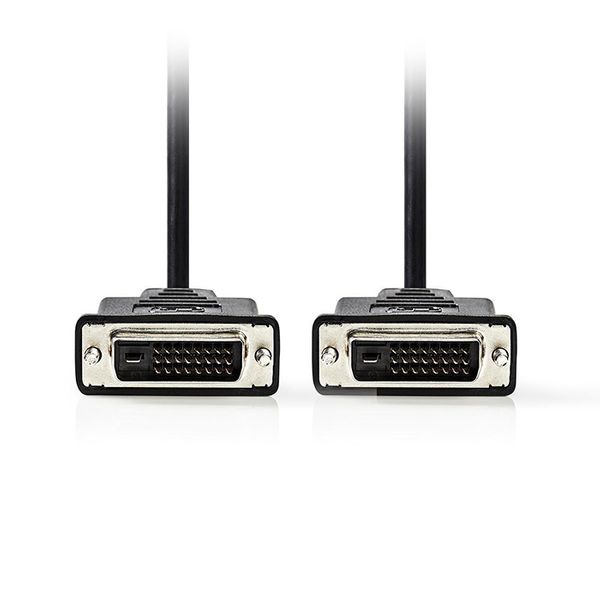 Nedis CCGP32001BK20 DVI Cable DVI-D 24+1-Pin Male DVI-D 24+1-Pin Male 2560x1600 Nickel Plated 2.00 m Καλώδιο