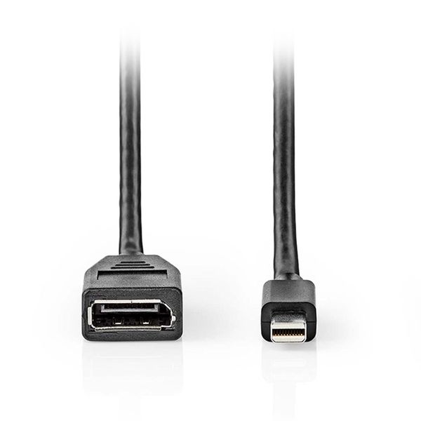Nedis Nedis CCGP37454BK02 Mini DisplayPort Cable DisplayPort 1.4 48 Gbps Nickel Plated 0.20 m PVC Black Καλώδιο