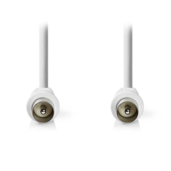 Nedis CSGP40200WT100 Coax Cable IEC (Coax) Male IEC (Coax) Male Nickel Plated 90dB 75Ohm 10m White Καλώδιο