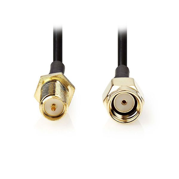 Nedis CSGP02210BK10 Antenna Cable SMA Male (Reverse Polarity)-SMA Female (Reverse Polarity) 1m Black Καλώδιο