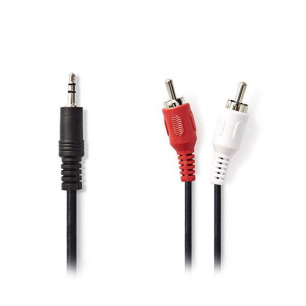 Nedis CAGT22200BK30 Stereo Audio Cable 3.5 mm Male 2x RCA Male 3.0 m Black Καλώδιο