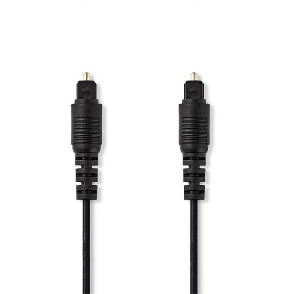 Nedis CAGT25000BK10 Optical Audio Cable TosLink Male TosLink Male 1.0 m Black Καλώδιο