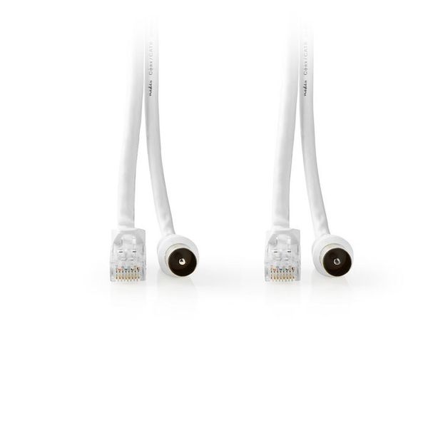 Nedis CSGP4500WT50 Coax/CAT6 Combination Cable With Connectors 5.0 m Καλώδιο