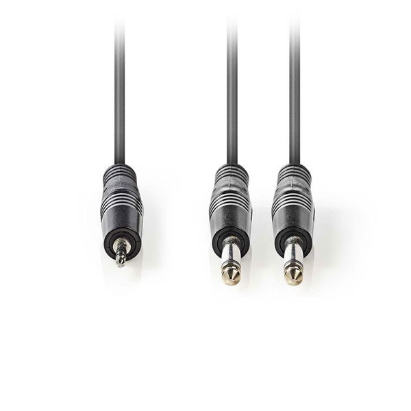 Nedis COTH23200GY15 Stereo Audio Cable 2x 6.35 mm Male - 3.5 mm Male 1.5m Grey Καλώδιο
