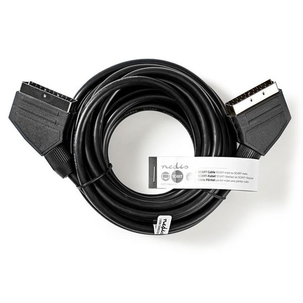Nedis CVGT31000BK50 SCART Cable SCART Male - SCART Male 5.0m Black Καλώδιο